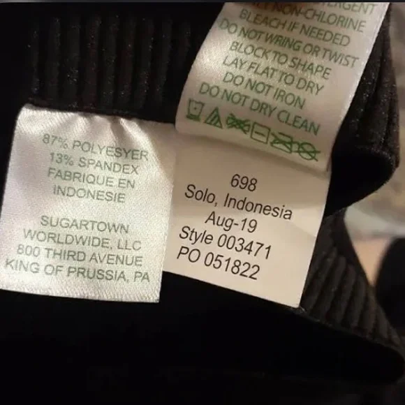 Lilly Pulitzer Anika High Rise Black Ultra Suede Spandex Leggings - Picture 9 of 9